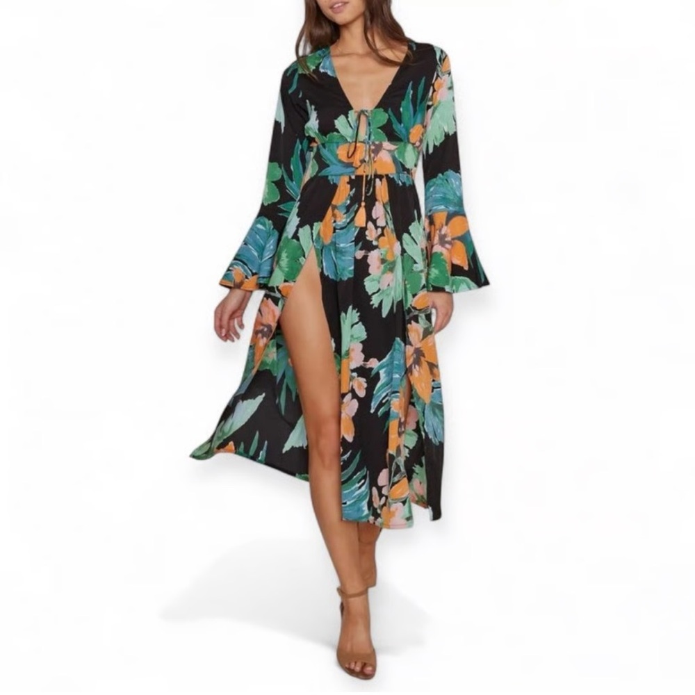 RAGA NWT Size Large Multicolor Floral Dress